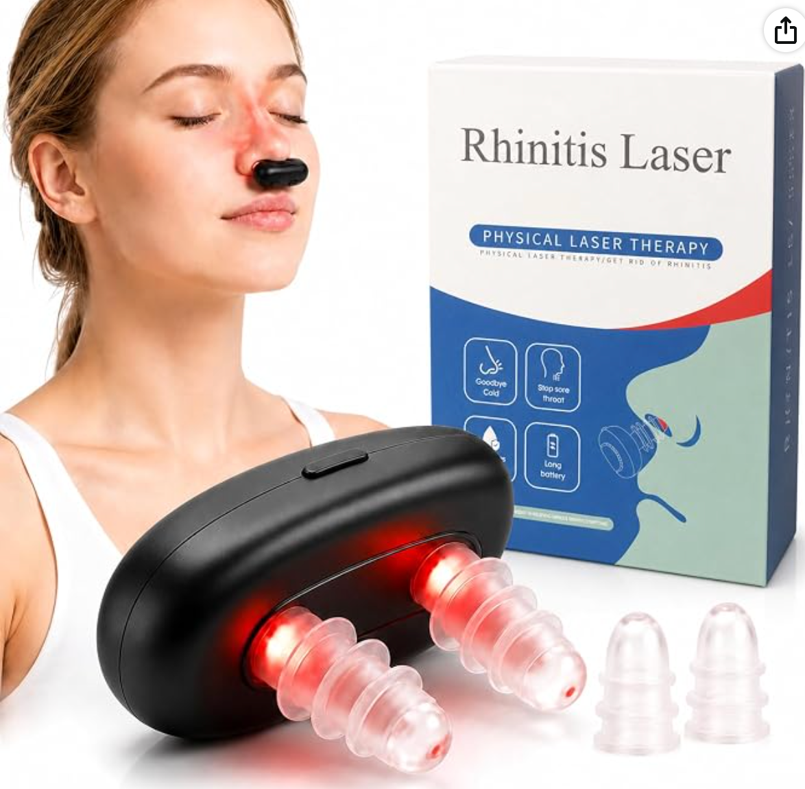 Nasal device, accessories and a wearing example